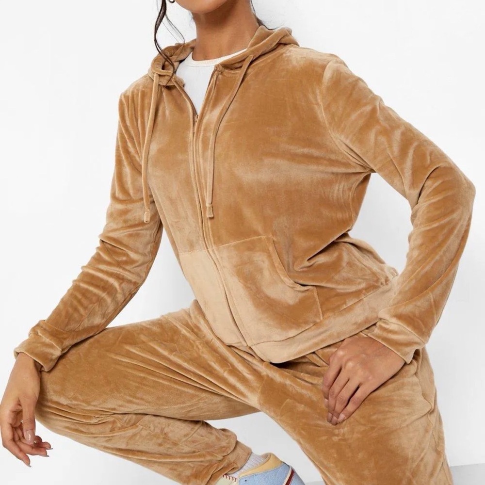 Vintage Bebe cotton velour track set